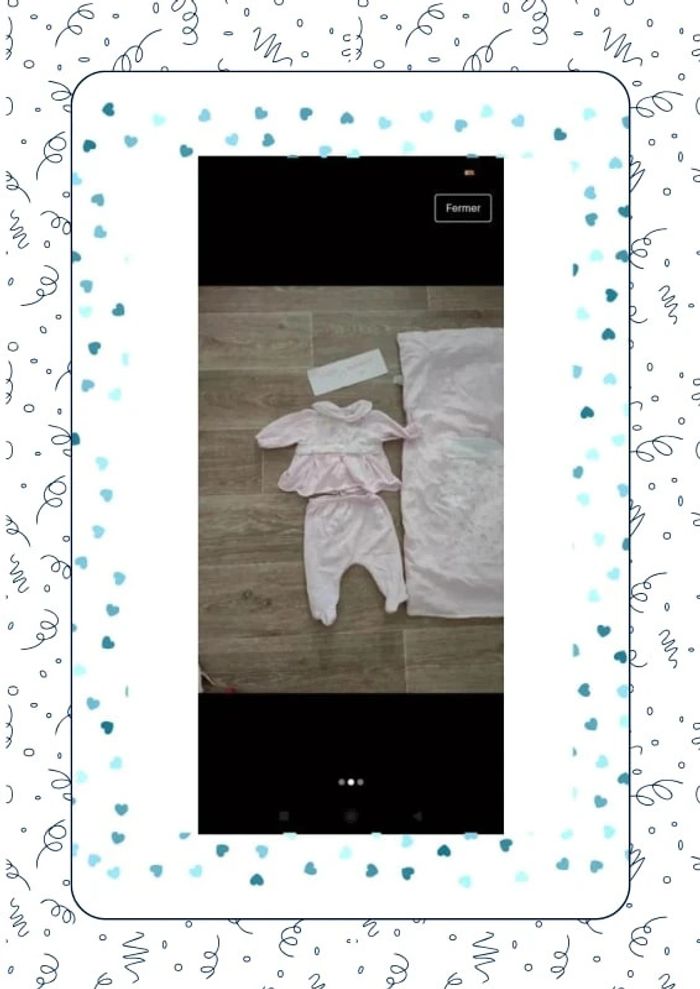 Couette+ ensemble naissance made in Italy / coperta + completino - photo numéro 2