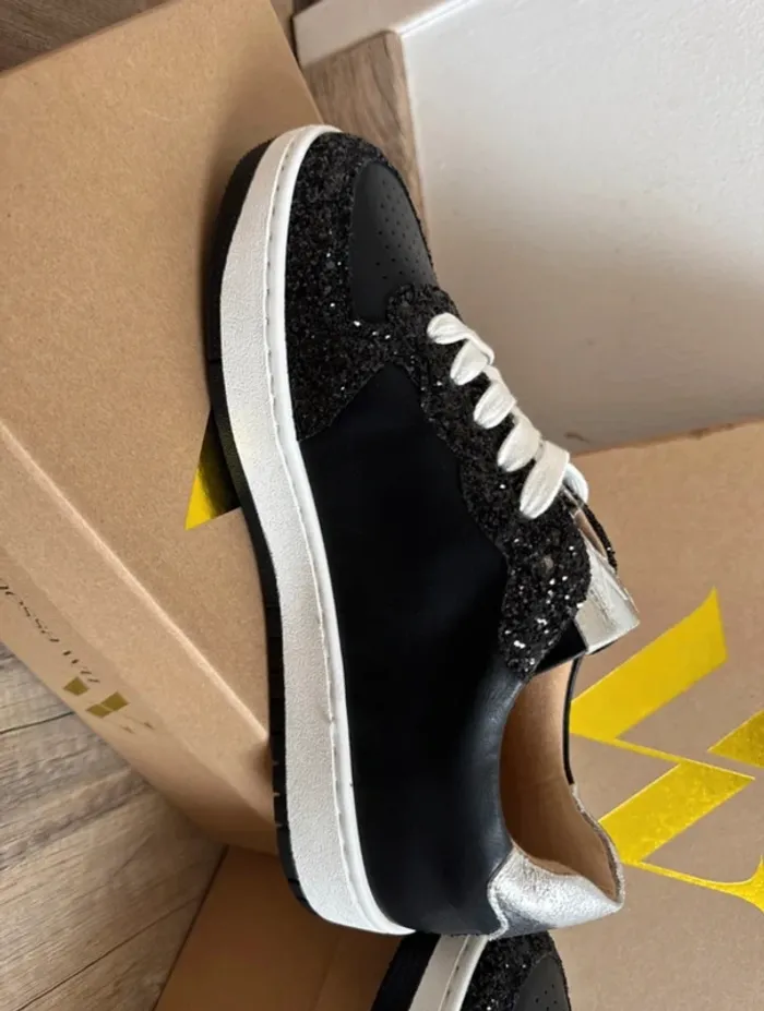 Basket sneakers noires à paillettes Vanessa Wu - photo numéro 4