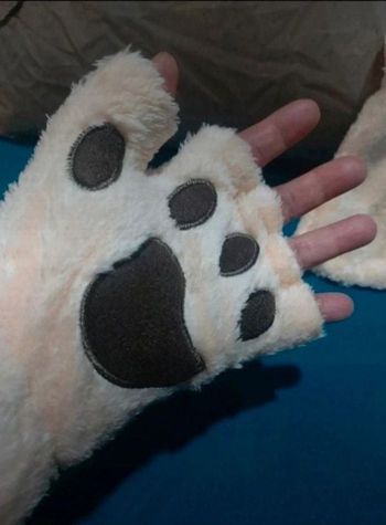 Gants mitaines pattes de chat chien ours