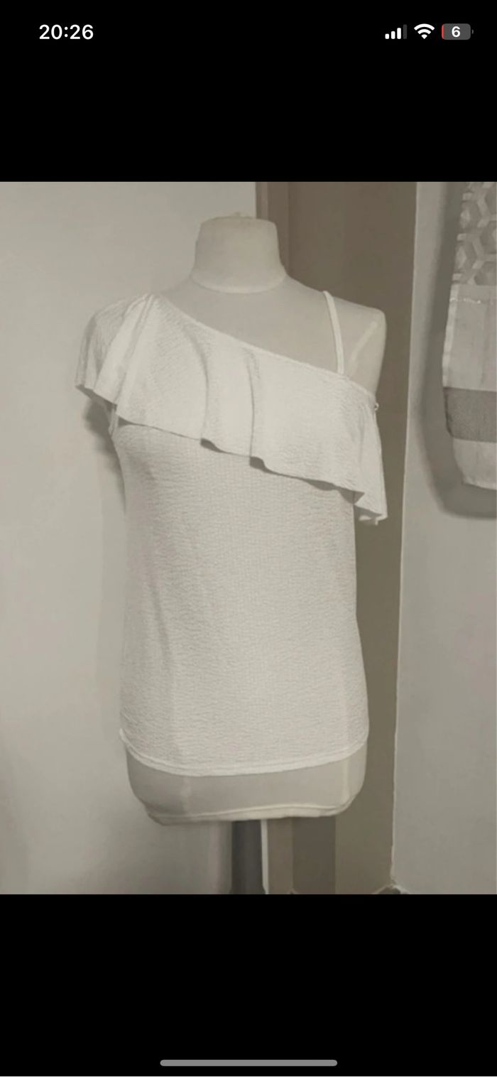 Top asymétrique blanc