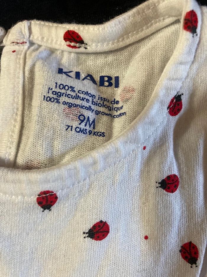 Lot 2 robes KIABI bébé 9 mois - coton bio - photo numéro 3
