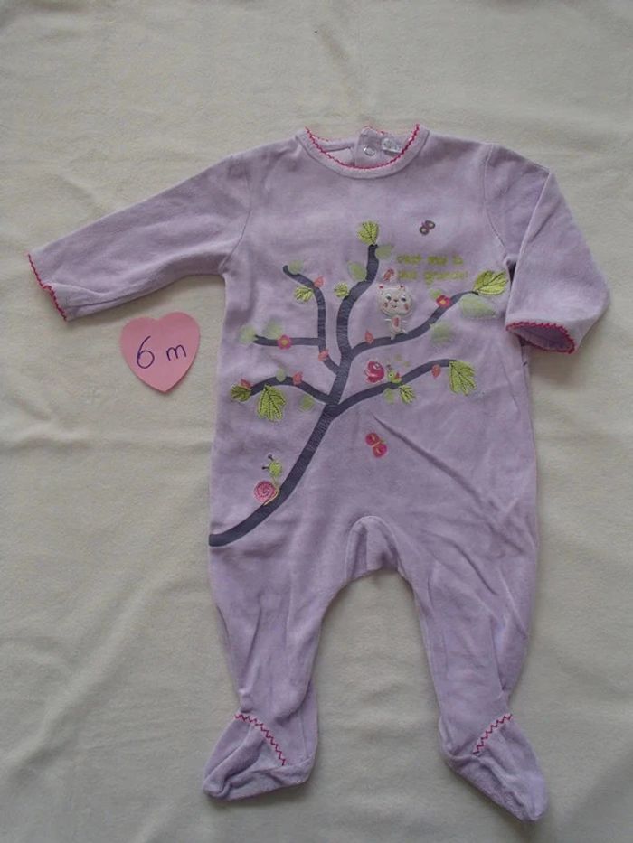 pyjama velours 1 pièce 6 mois