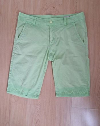 Short chino vert homme