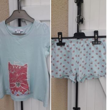 pyjama court filles  taille 7/8 ans 