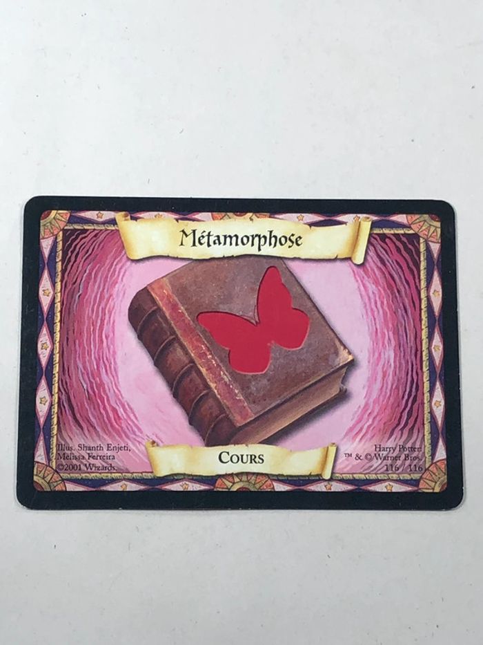 Métamorphose carte harry potter