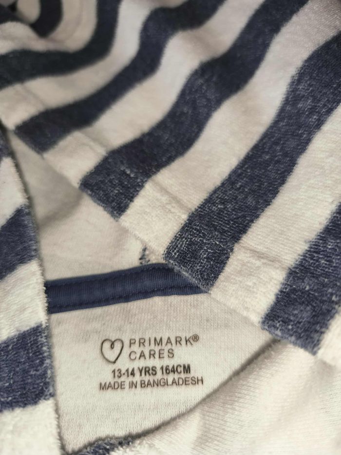Robe manches courte fille Primark blanc et bleu marine taille 13 ans - photo numéro 3