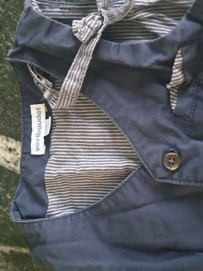 1 blazer sans manche enfant bebe 12 mois 74 cm bleu - photo numéro 4