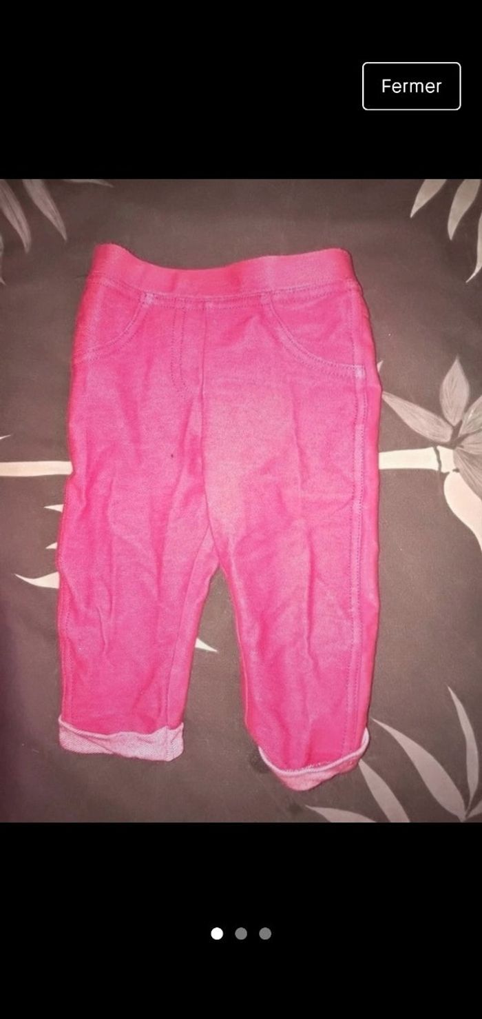 Legging 12 mois épais rose kitchoun