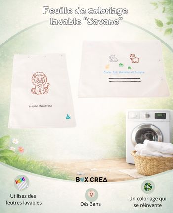 Recharge feuille lavable – Savane