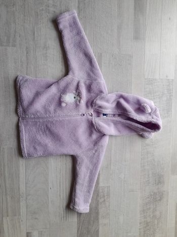 Gilet zippé tout doux pilou 6-9 mois