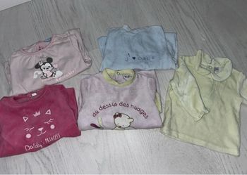 Lot pyjamas chauds 6 mois