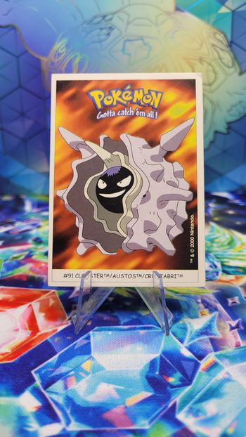 Carte Sticker Pokémon Dunkin Boomer 1999 n°91 Crustabri