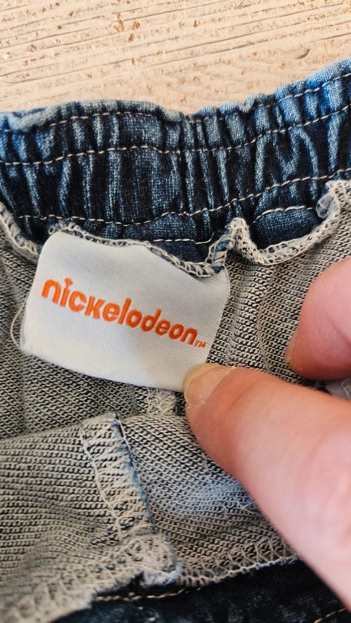 Short bleu style jean s stretch, Dora de Nickelodéon, 3/4 ans, neuf - photo numéro 4