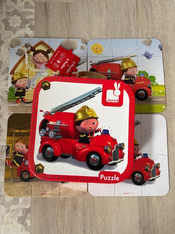 4 puzzles pompiers