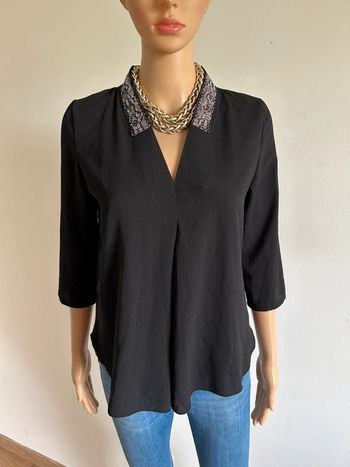 Blouse noire avec manches 3/4 Morgan taille 34 jamais portée