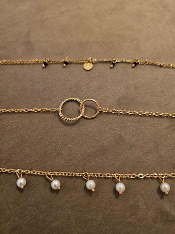 Lot 3 bracelets inoxydables