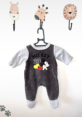 Pyjama velours Mickey taille 0 mois