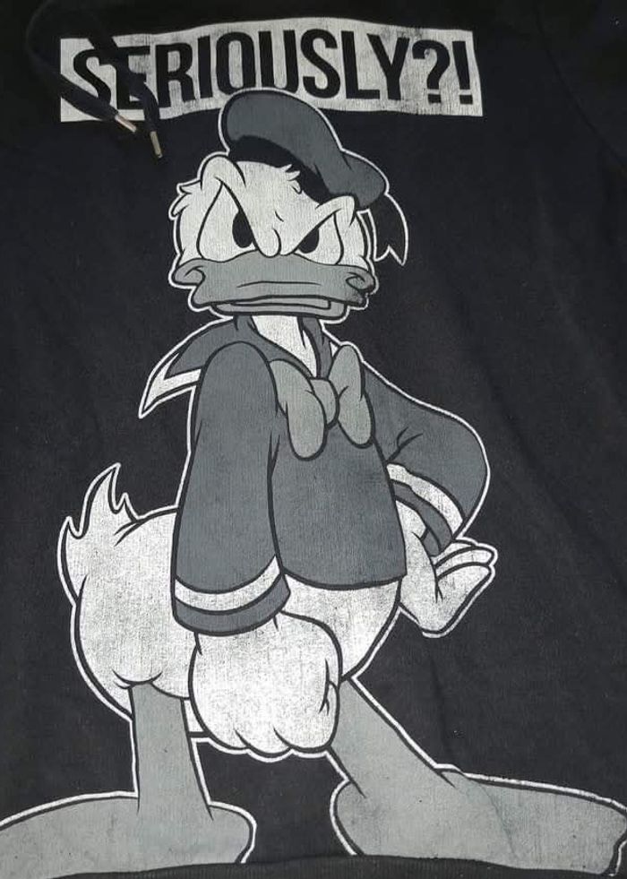 Sweat à capuche disney donald seriously fb Sister taille S - photo numéro 2