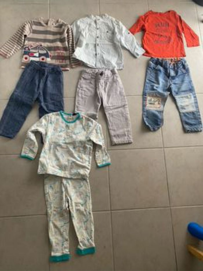 Lot bébé garçon 24 mois pyjama ensemble polo pantalon jean