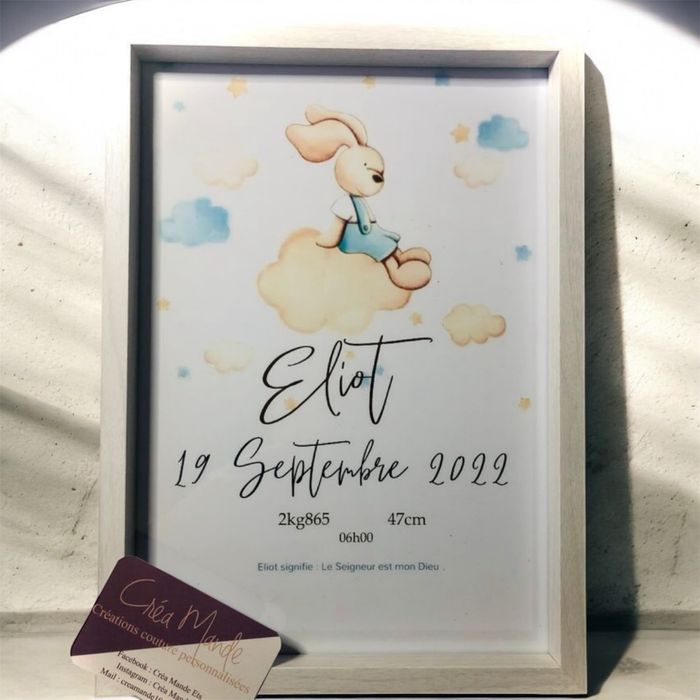 Cadre naissance personnalisé
