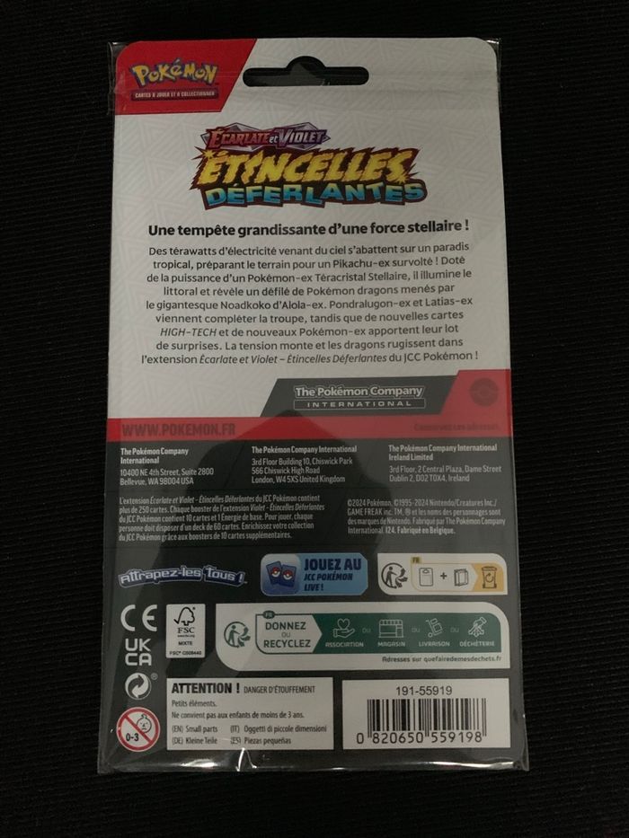 25 protections pour booster pokemon sous blister carton - photo numéro 3