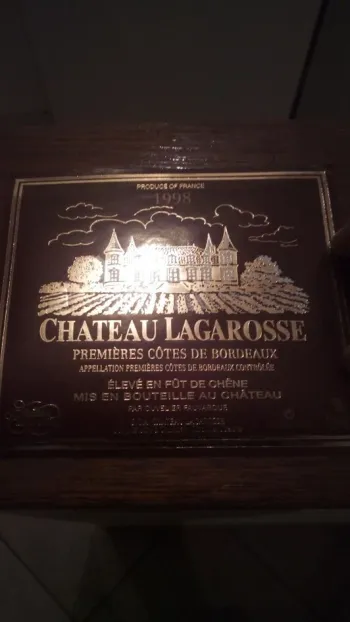 étiquette de vin château lagarosse première côte de bordeaux 1998 neuve -