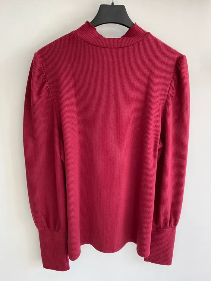 Pull à col bordeaux kiabi - photo numéro 5