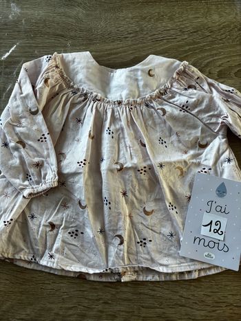 Blouse lunes KIABI t.12m