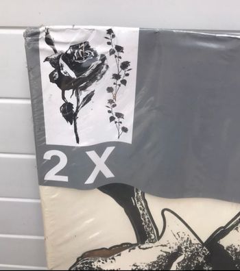 Sticker rose noir neuf