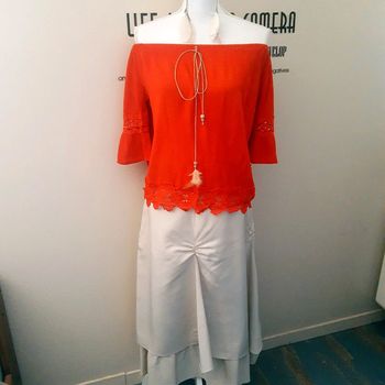 Jupe longue style jupon bohème beige clair