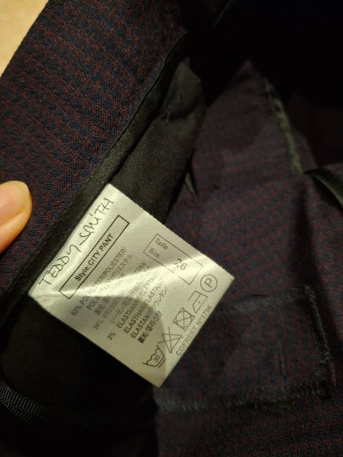 Pantalon teddy Smith T26 costard 7/8eme epais neuf - photo numéro 5