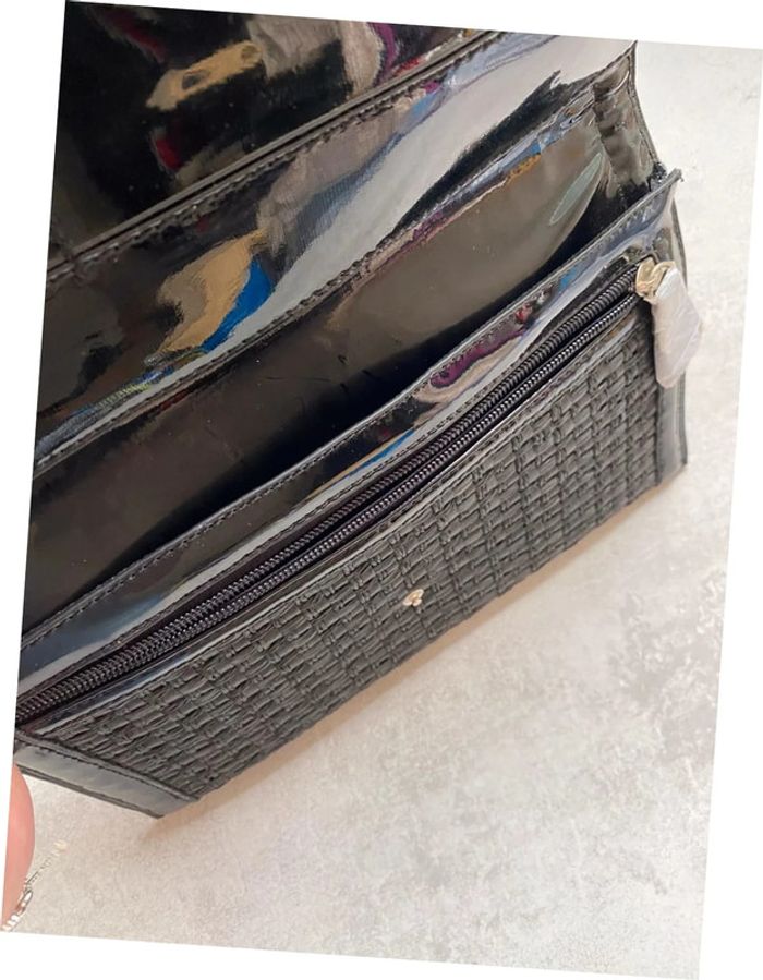 Sac à main pochette noire jus d'orange neuve - photo numéro 4