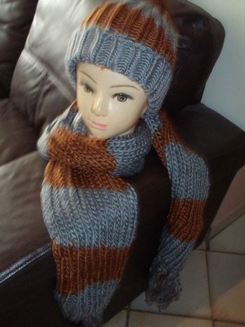ensembe bonnet + écharpe NEUF