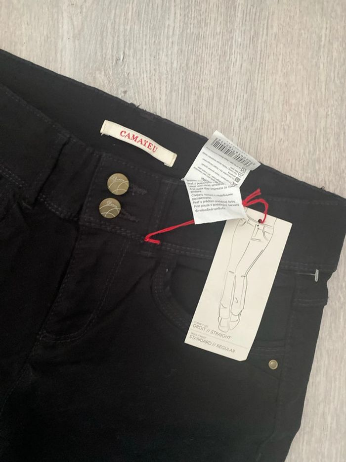 Pantalon Jean noir Camaïeu taille 34 Neuf - photo numéro 3
