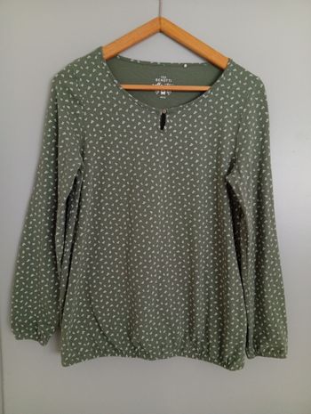 T-shirt kaki à motifs t40/42