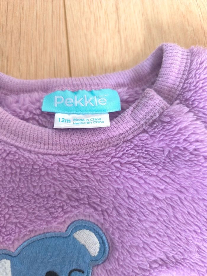 Pull chaud et doux fille koalas mauve Pekkle - 12-18 mois - photo numéro 4
