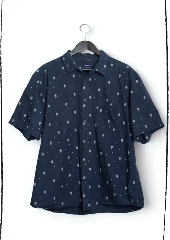 Chemise été bleu motif cactus 100% coton Kiabi Taille XXL - photo numéro 2
