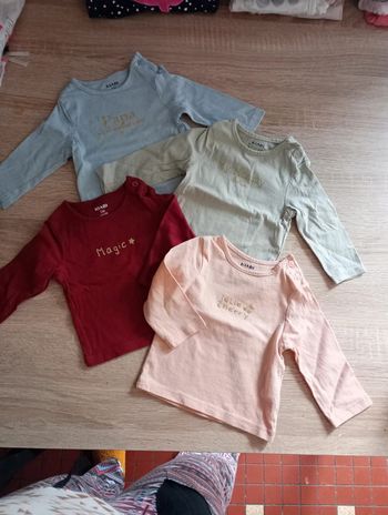 Lot de 4 tee shirt 1 mois