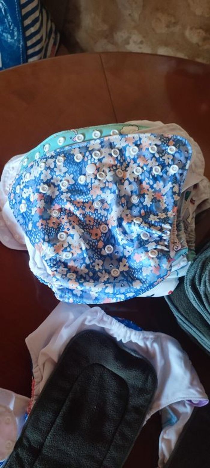 24 couches lavables pour bébé de 0 à 3 ans + 30 inserts doublure charbon + 24 inserts en microfibre - photo numéro 4