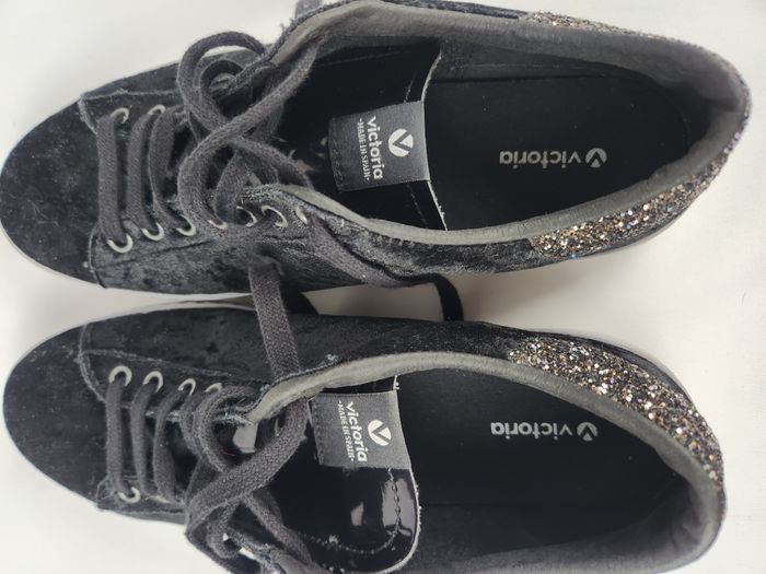 Baskets Victoria Noires avec Arrière Glitter - Taille 40 - photo numéro 8