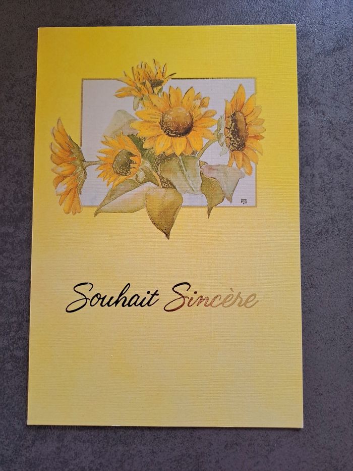 Carte neuve "Souhait sincère"