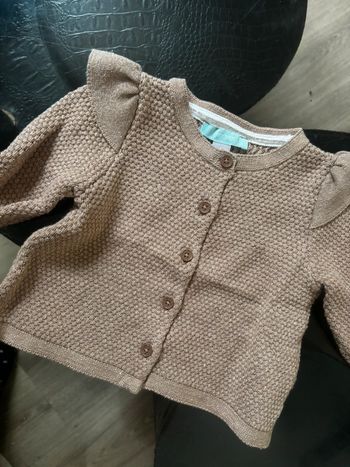 Gilet marron doré