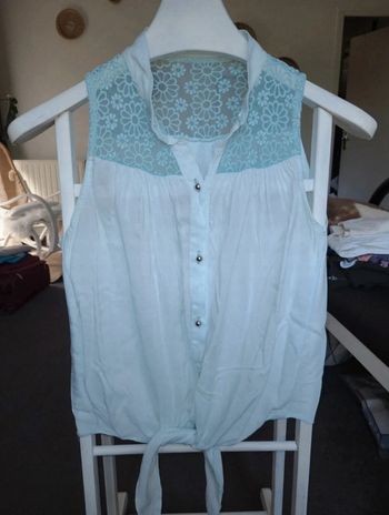 Top /chemise été dentelle fleurie