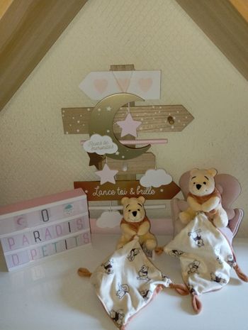 Lot de 2 doudou Winnie l'ourson 