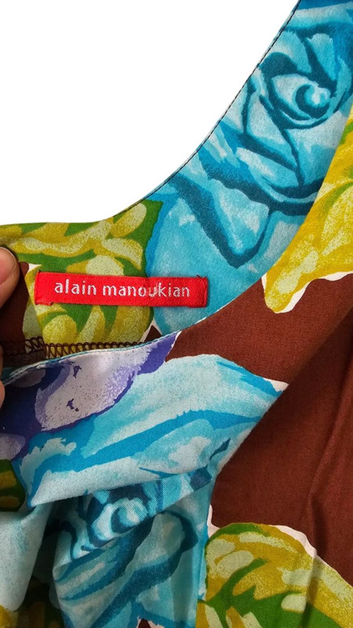 robe d'ete Alain Manoukian marron taille L - photo numéro 4