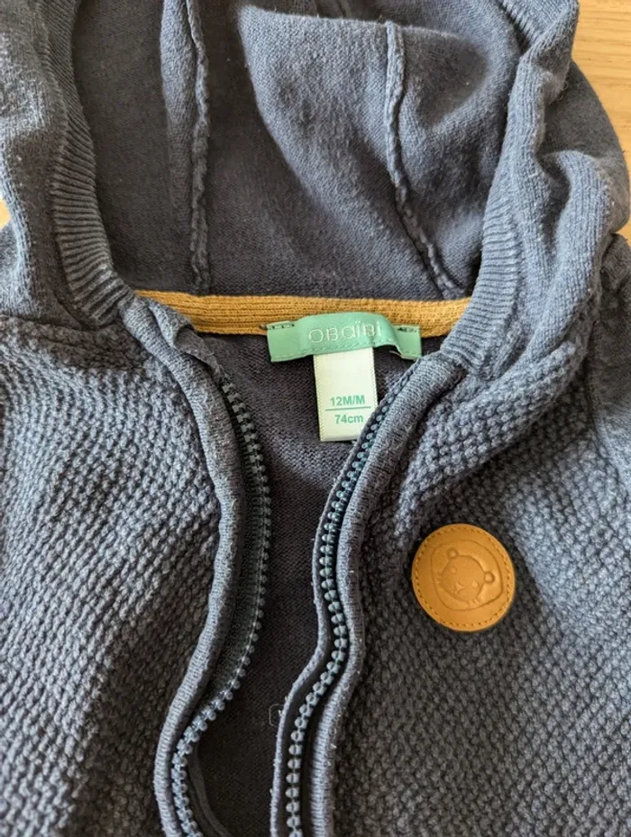 Gilet bleu 12 mois Obaibi - photo numéro 2