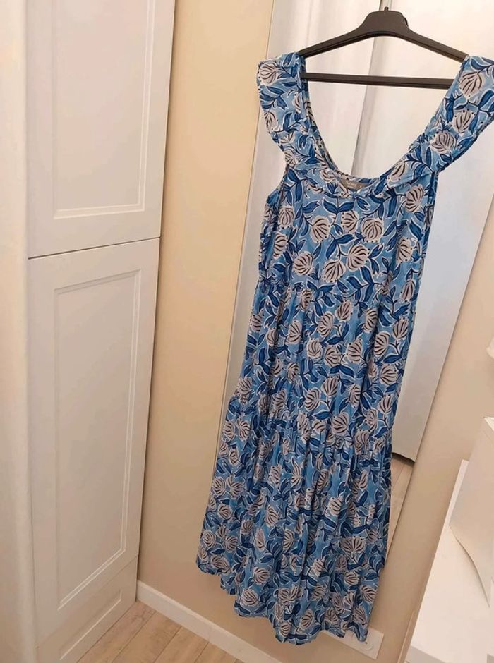 Robe bleu a fleur T40/42 - photo numéro 7
