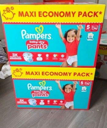 Lot 2 cartons Pampers pants taille 5