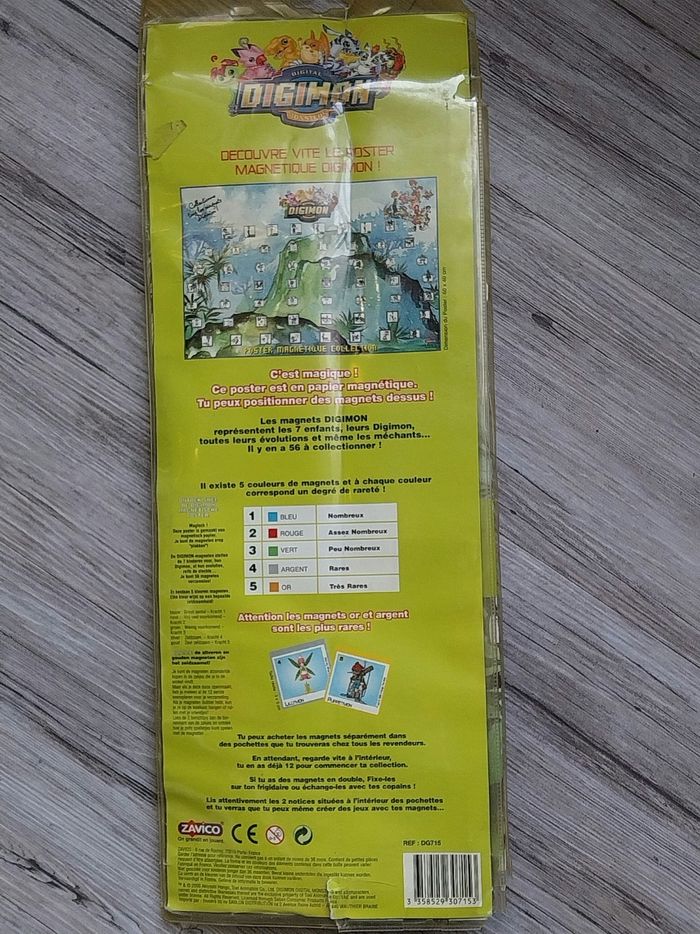 Digimon poster magnétique collection neuf et 12 magnets - photo numéro 2