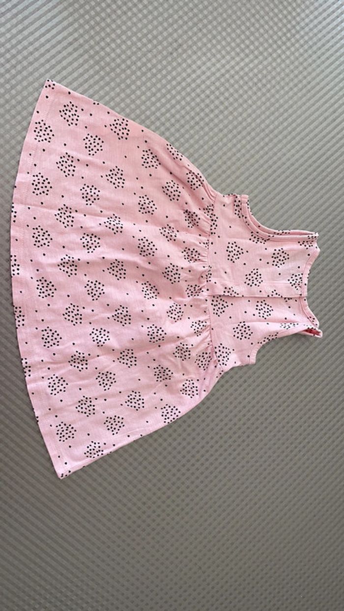 Robe d été rose à motif noir 9 mois - photo numéro 4